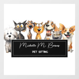 Vinilos Para Cristales Divertido Loco Cuidador Profesional de Gatos Perro