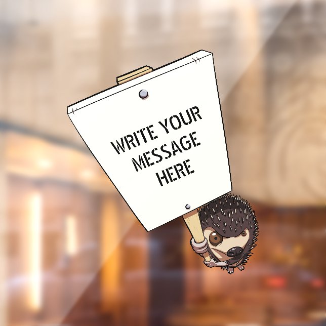 Vinilos Para Cristales Divertido Manifestante Con El Personalizado De Pla (Hoja 2)