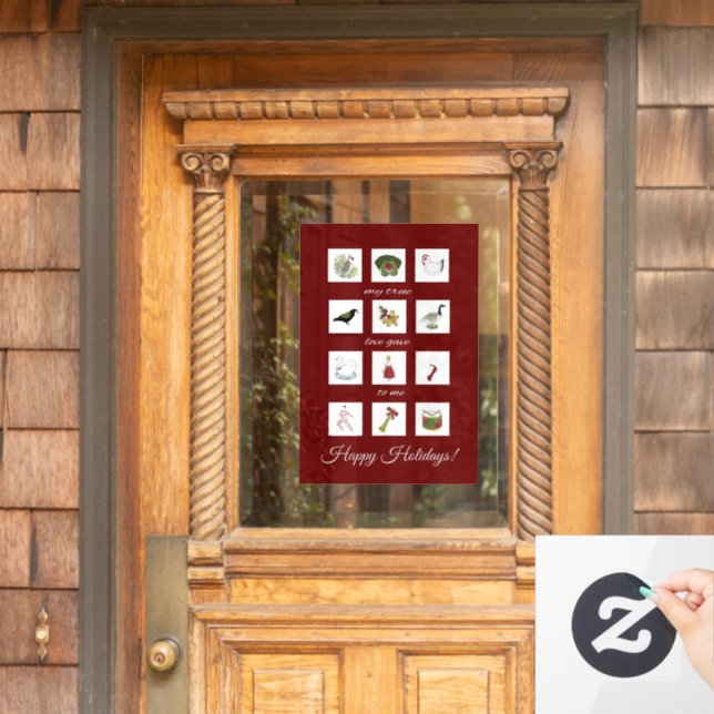 Vinilos Para Cristales Doce días de Navidades mi verdadero amor (Puerta de casa)