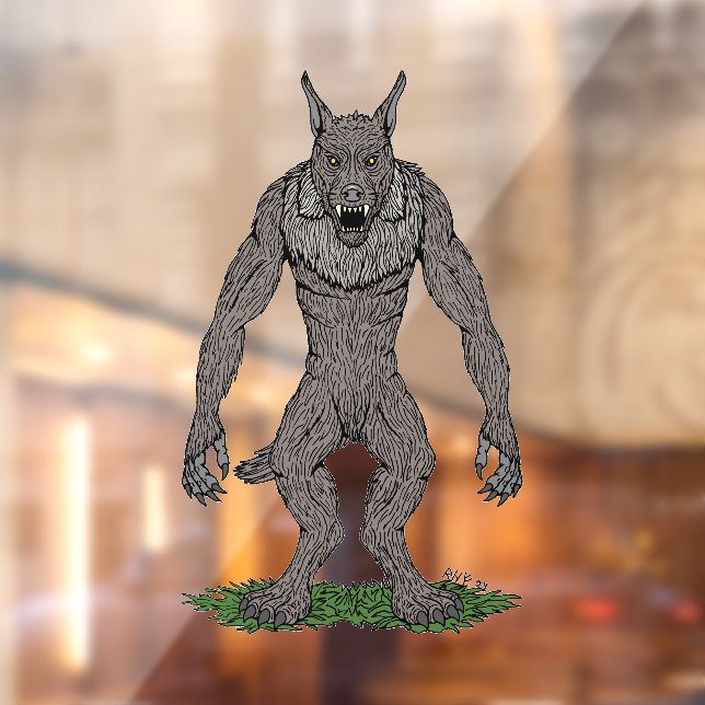 Vinilos Para Cristales Dogman Cryptid o Werewolf (Hoja 2)
