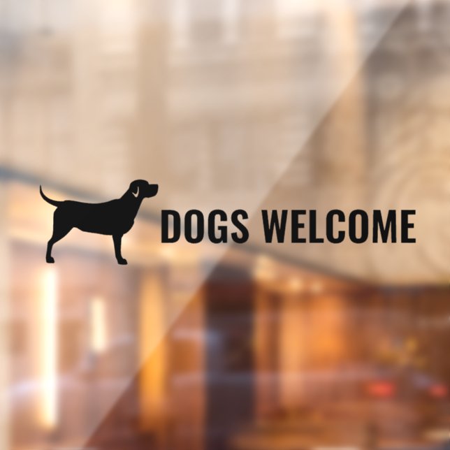 Vinilos Para Cristales Dogs Bienvenida Decal, Mascotas Bienvenidos Pegati (Hoja 2)