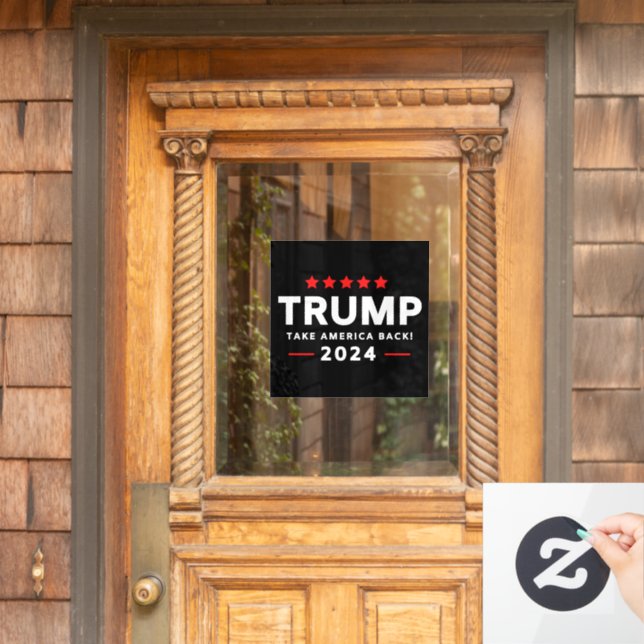 Vinilos Para Cristales Donald Trump 2024 recuperó a Estados Unidos (Puerta de casa)