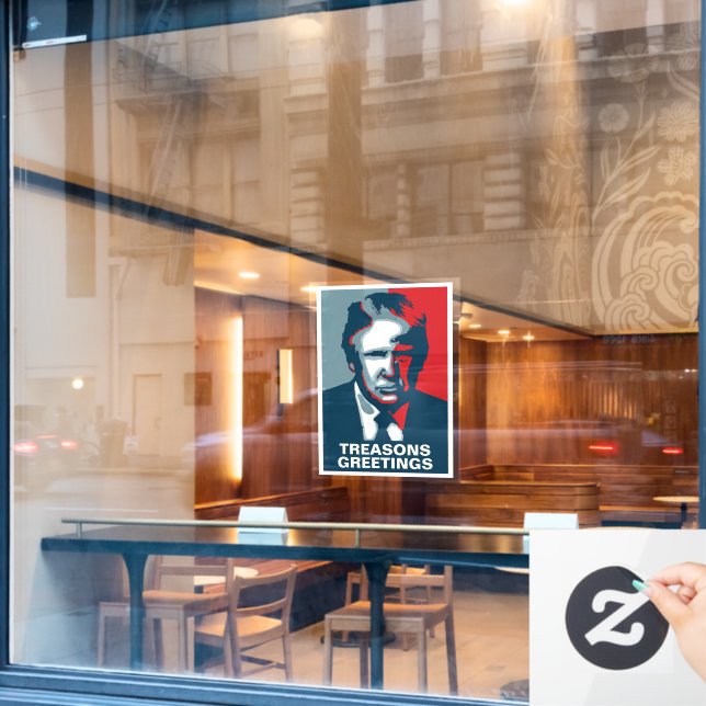 Vinilos Para Cristales Donald Trump transforma saludos (Ventana de cafetería)