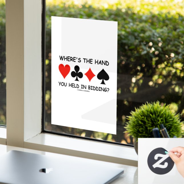 Vinilos Para Cristales ¿Dónde está la mano que mantuviste en la puja? Hum (Oficina)