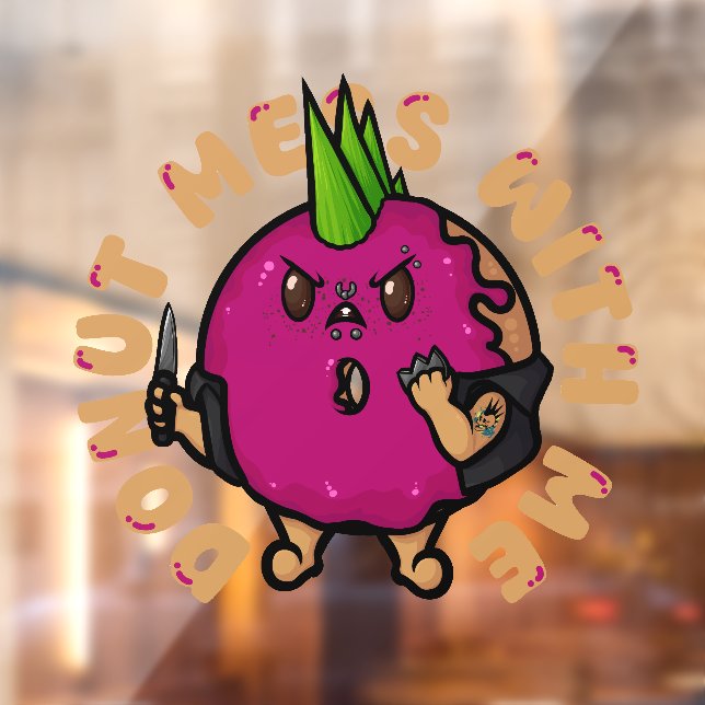 Vinilos Para Cristales Donut Mess With Me (Hoja 2)