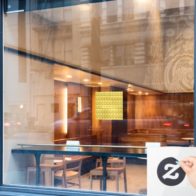 Vinilos Para Cristales dorado (Ventana de cafetería)