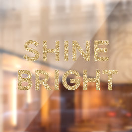 Vinilos Para Cristales Dorado Glam Purpurina Shine Bright