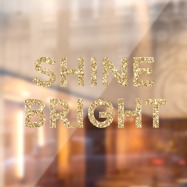 Vinilos Para Cristales Dorado Glam Purpurina Shine Bright (Hoja 2)