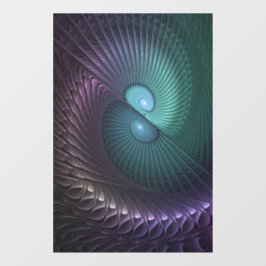 Vinilos Para Cristales Dos espirales colorido y moderno abstracto arte fr