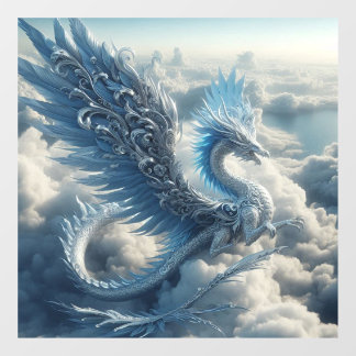 Vinilos Para Cristales Dragón asombroso rodeado de nubes