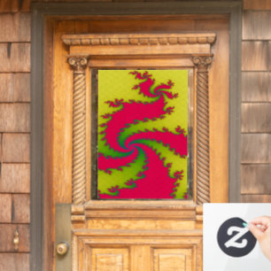 Vinilos Para Cristales Dragón de Año Nuevo chino fractal