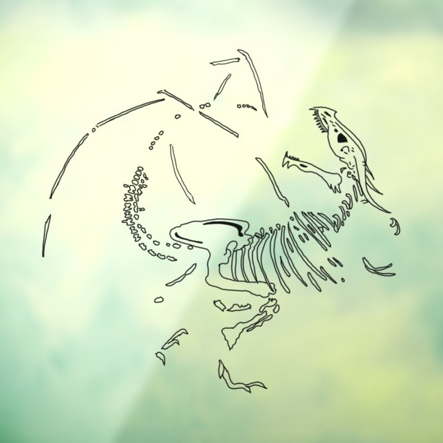 Vinilos Para Cristales Dragon Fossils (Hoja 3)