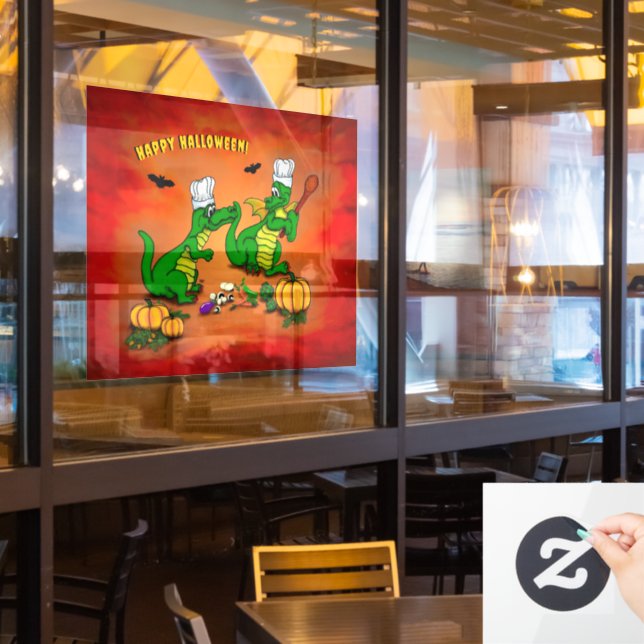 Vinilos Para Cristales Dragones - ¡Feliz Halloween! Hoy cocinaré (ventana del restaurante)