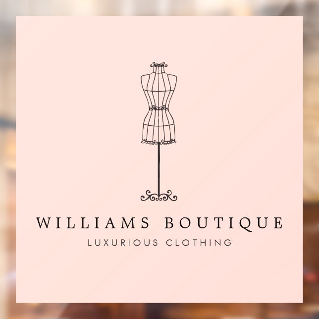 Vinilos Para Cristales Dress Form Boutique Desaparecido Rubor (Hoja 2)