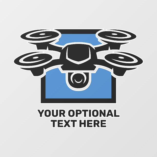 Vinilos Para Cristales Drone de texto de personalizado (Hoja)