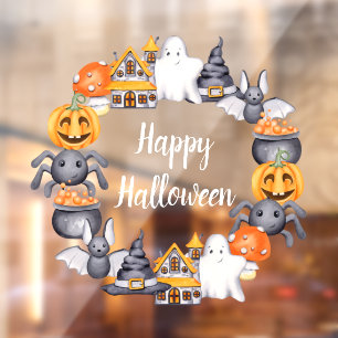 Vinilos Para Cristales Dulce ilustración espeluznante Feliz Halloween