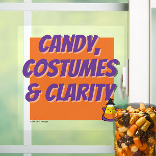 Vinilos Para Cristales Dulces, disfraces y claridad Fiesta de Halloween