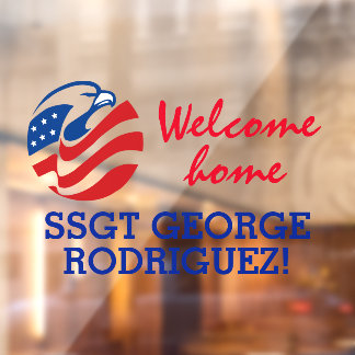 Vinilos Para Cristales Eagle Patriótico Bienvenida Hogar Miembro Militar