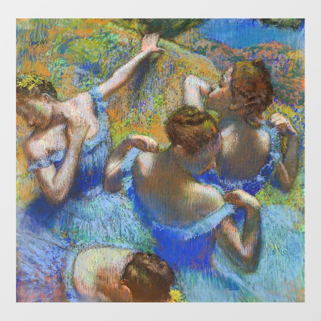 Vinilos Para Cristales Edgar Degas - Bailarinas azules (Hoja)