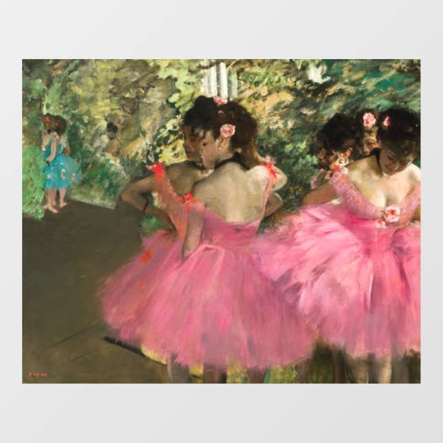 Vinilos Para Cristales Edgar Degas - Bailarinas de rosa (Hoja)