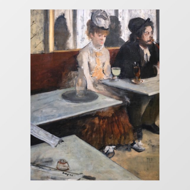 Vinilos Para Cristales Edgar Degas - En un café / The Absinthe (Hoja)