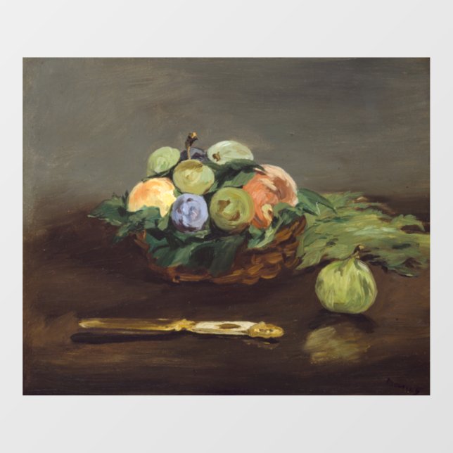 Vinilos Para Cristales Edouard Manet - Cesta de frutas (Hoja)