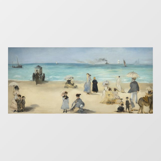 Vinilos Para Cristales Edouard Manet - En la playa, Boulogne-sur-Mer (Hoja)