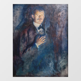 Vinilos Para Cristales Edvard Munch - autorretrato con cigarrillo