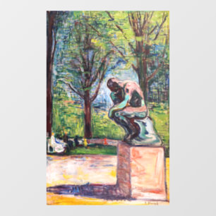 Vinilos Para Cristales Edvard Munch - El pensador de Rodin
