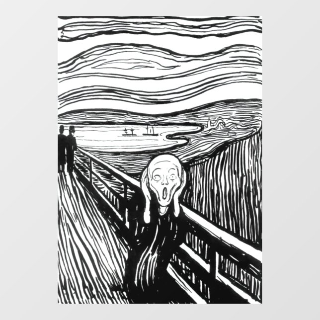 Vinilos Para Cristales Edvard Munch - La litografía de la crema (Hoja)
