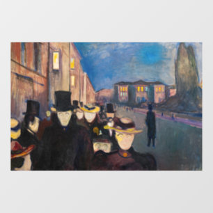 Vinilos Para Cristales Edvard Munch - Por la noche en la calle Karl Johan