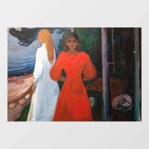 Vinilos Para Cristales Edvard Munch - Rojo y Blanco