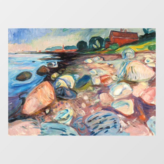 Vinilos Para Cristales Edvard Munch - Shore with Red House (Hoja)