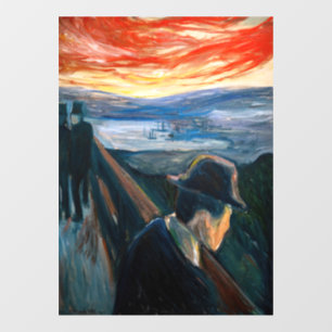 Vinilos Para Cristales Edvard Munch - Sick Mood at Sunset, desesperación 