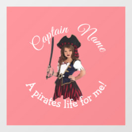 Vinilos Para Cristales El Chica pirata divertido