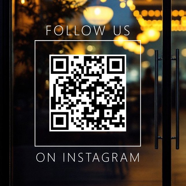 Vinilos Para Cristales El código QR minimalista nos sigue en Instagram (Subido por el creador)