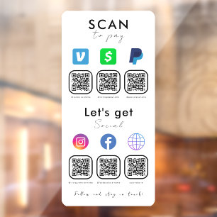 Vinilos Para Cristales El Código QR Múltiple Se Conecta Con El Escáner Es