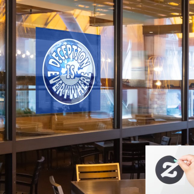 Vinilos Para Cristales El engaño está por todas partes (ventana del restaurante)