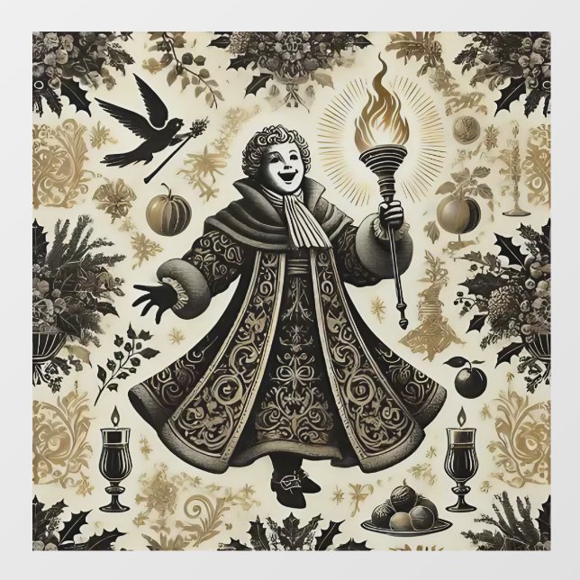 Vinilos Para Cristales El espejismo del presente navideño (Hoja)