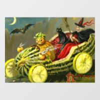 El gato negro y la bruja de Halloween