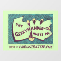 El Gerrymander lastima el arte de adhesivos para P