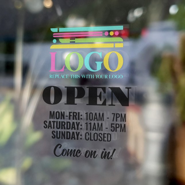 Vinilos Para Cristales El Logotipo de su Empresa ¡Pase! Horas de Oficina  (Subido por el creador)