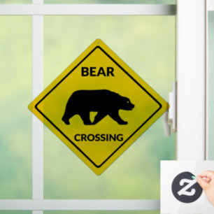 Vinilos Para Cristales El oso de SlipperyJoe cruzando la silueta del oso