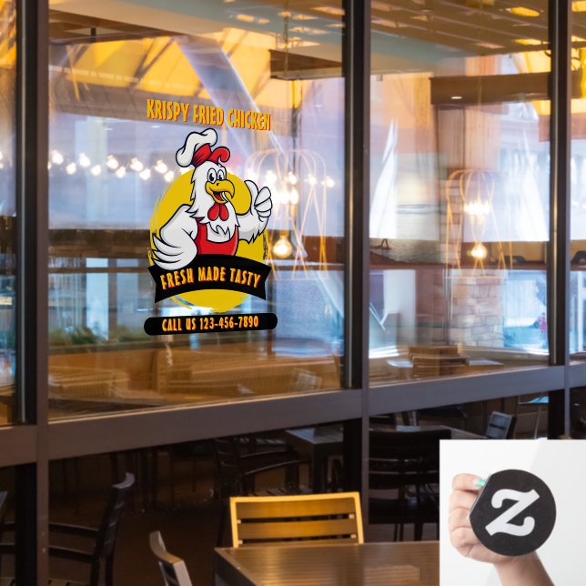 Vinilos Para Cristales El Personalizar genérico Frito Crispy Chicken Fron (ventana del restaurante)
