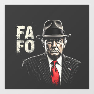 Vinilos Para Cristales El retro estadounidense Donald Trump FAFO Patriota