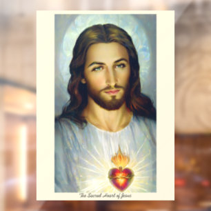 Vinilos Para Cristales El Sagrado Corazón de Jesús