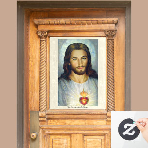 Vinilos Para Cristales El Sagrado Corazón de Jesús Grande
