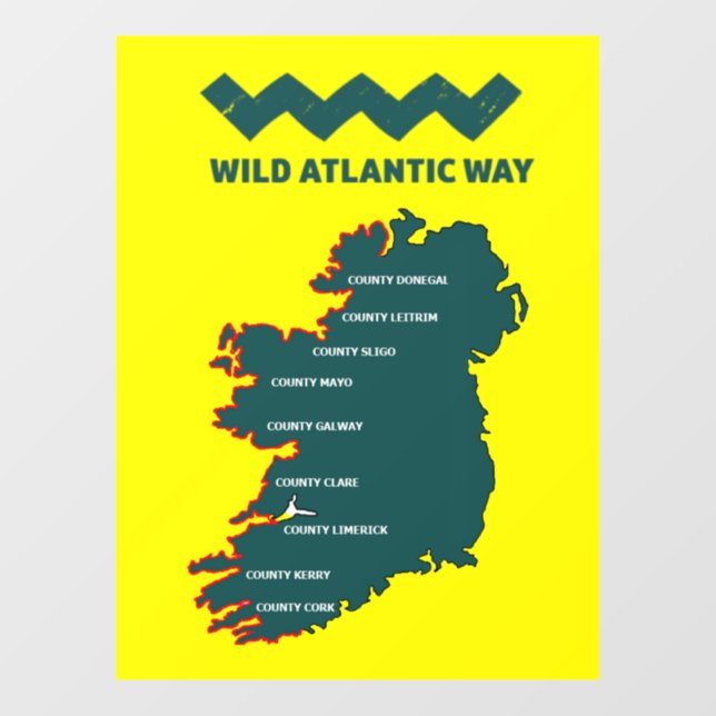 Vinilos Para Cristales El salvaje viaje marítimo de Irlanda (Hoja)