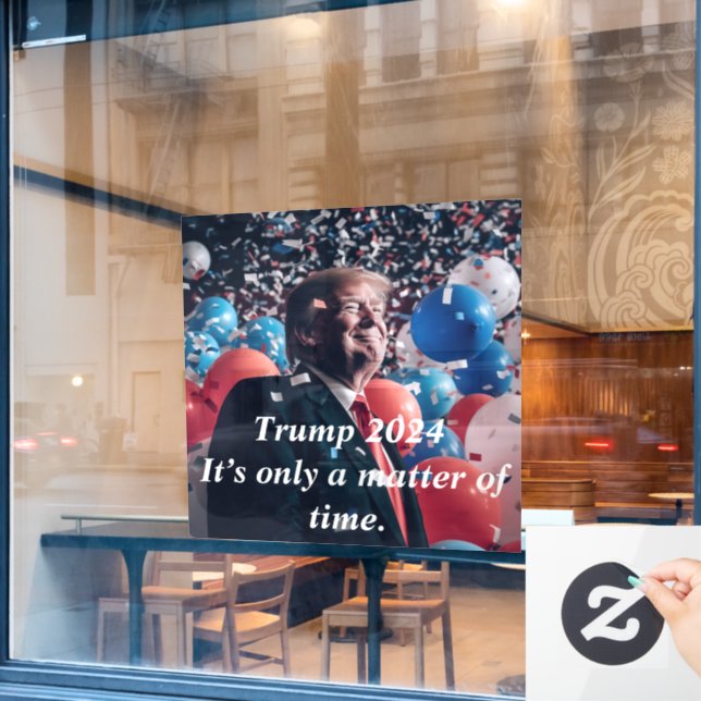 Vinilos Para Cristales Elecciones de Donald Trump 2024 (Ventana de cafetería)