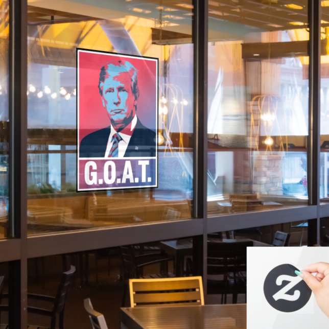 Vinilos Para Cristales Elecciones de Trump GOAT 2024 (ventana del restaurante)